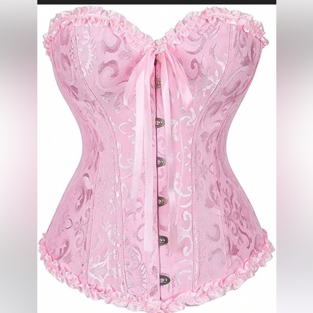 Pink Corset Dress with Tulle Skirt